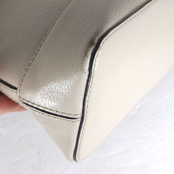 KATE SPADE NEW YORK Wellesley Rachelle ivory Leather Satchel Bag Purse - Picture 13 of 16